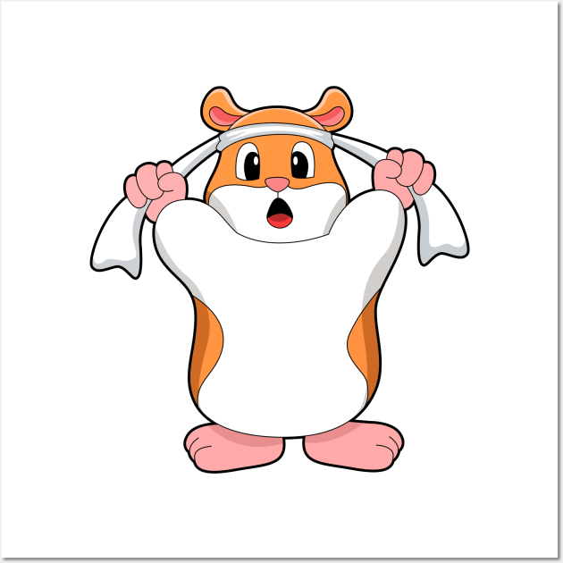 Hamster with Towel Wall Art by Markus Schnabel